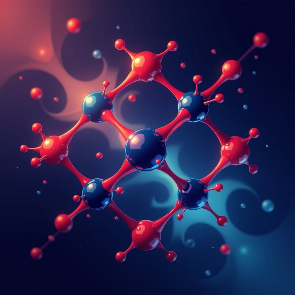 Stylized Benzene Ring Molecular Structure