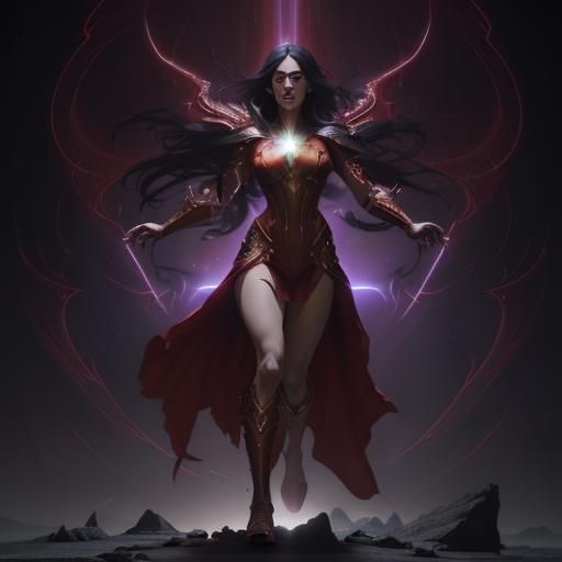 Mary Shazam in Dark Fantasy Style