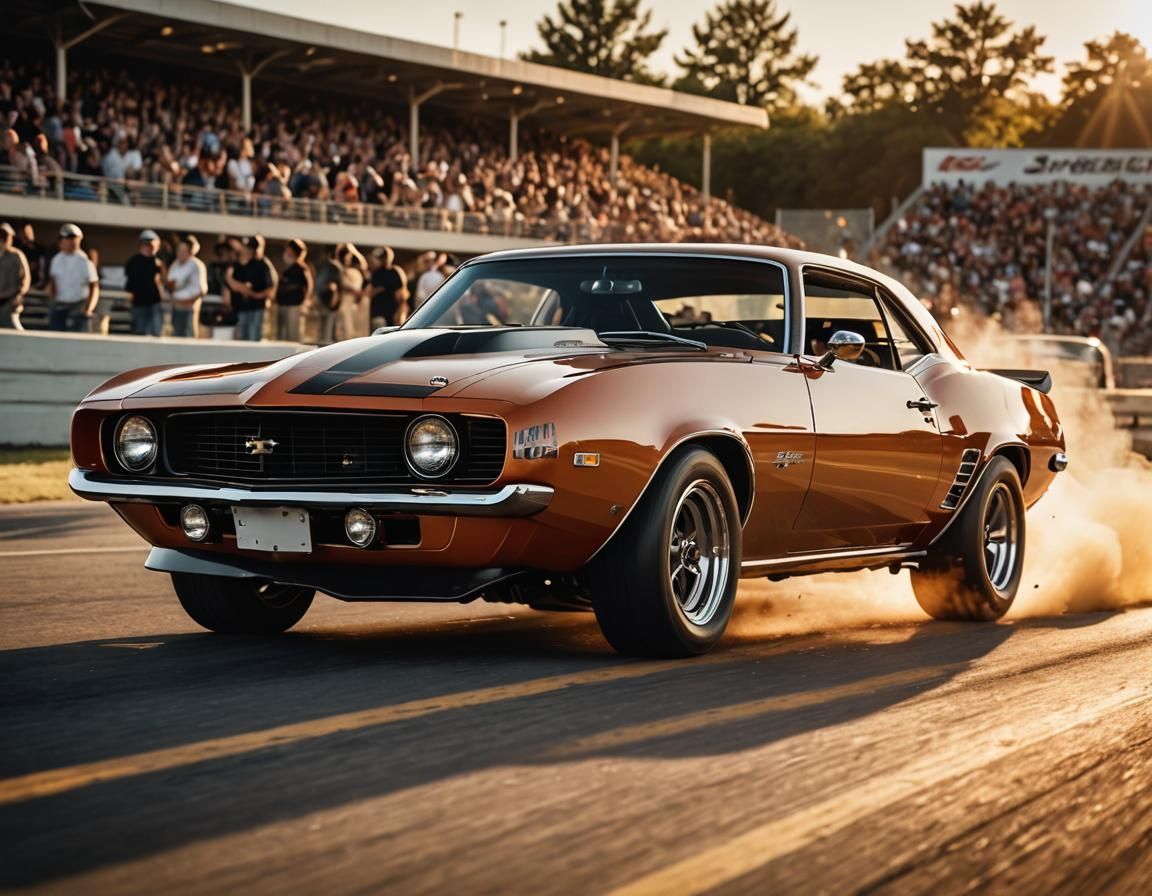 1969 Camaro Races in High-Octane Digital Art