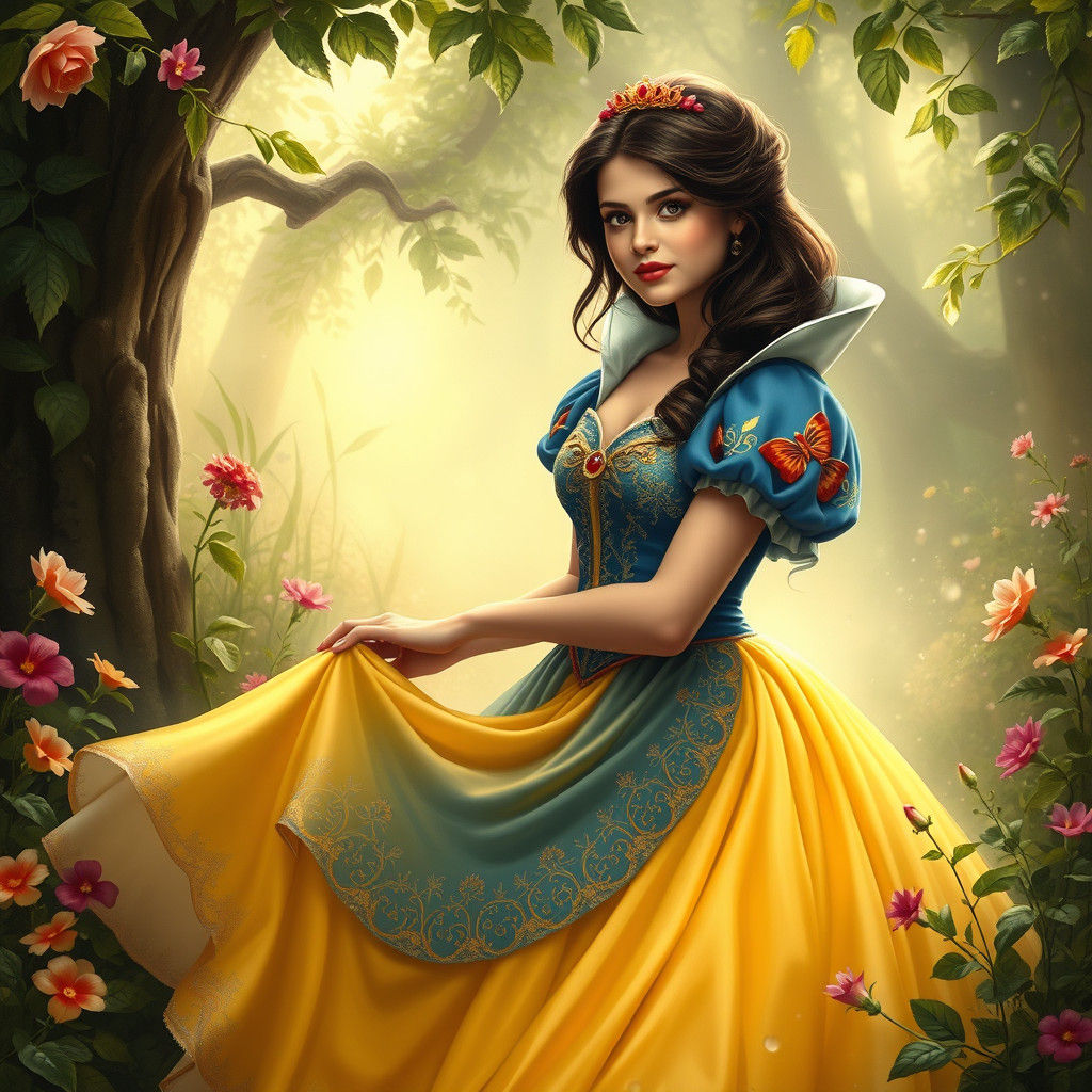 Selena Gomez as Snow White in Enchanted Forest