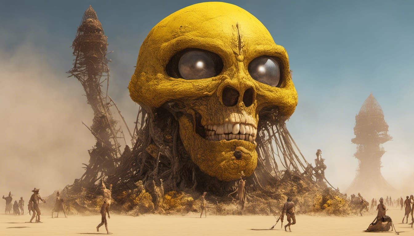 Yellowman at Burning Man: Apocalyptic Digital Portrait