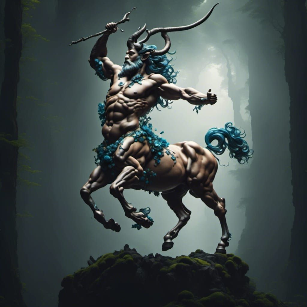 Photorealistic Centaur in Forest