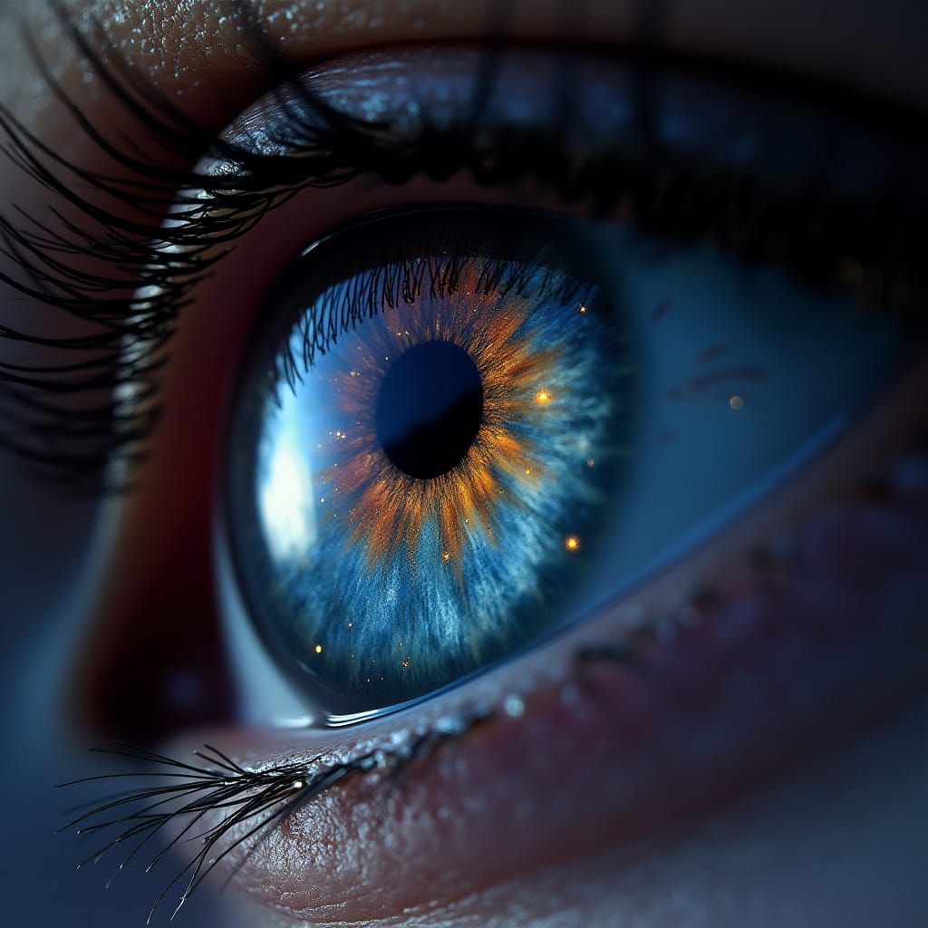 Nebula Eye Close-up in Surreal Photorealism
