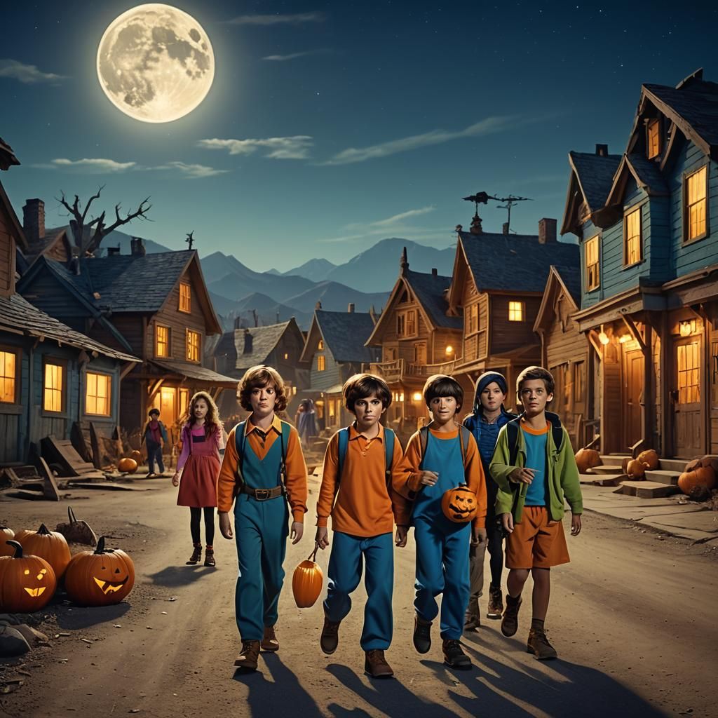 Scooby Doo Gang Trick or Treating: Halloween Night