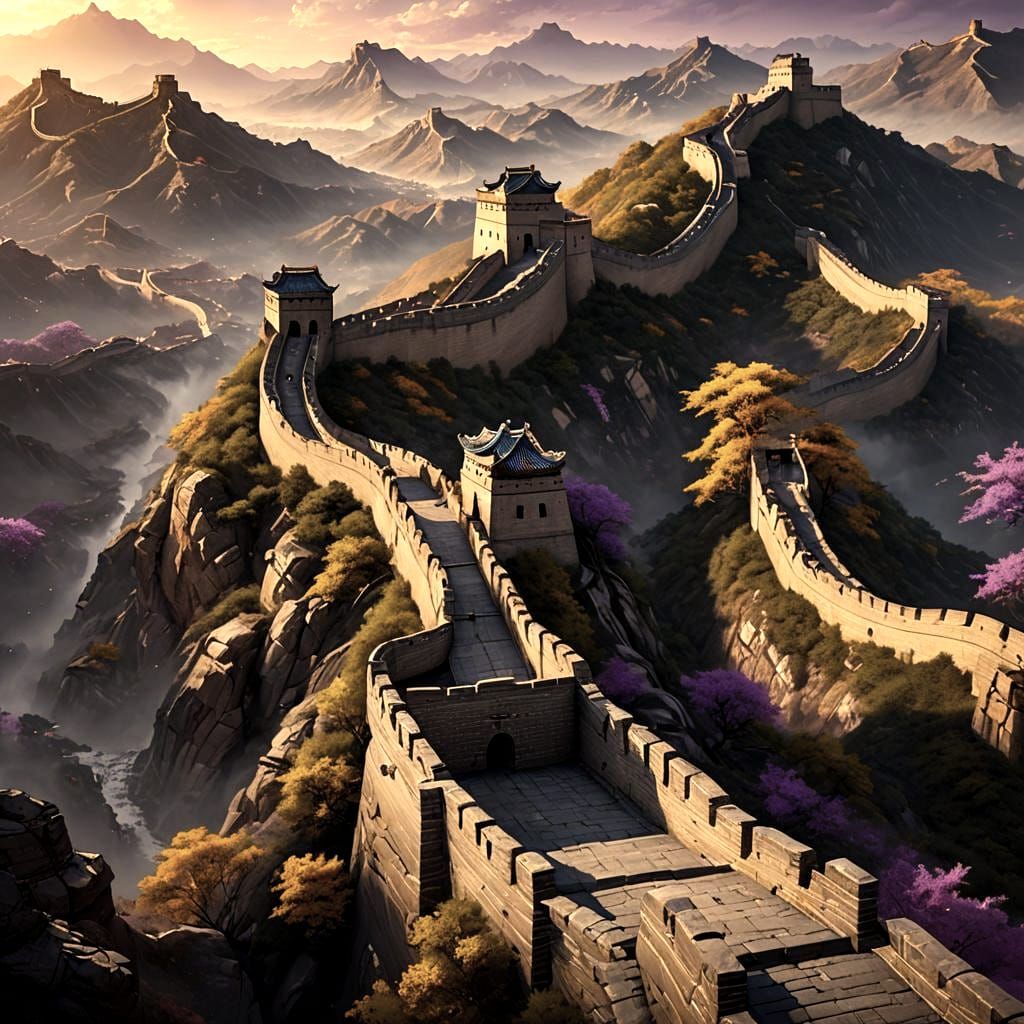 Great Wall of China: Dark Fantasy Concept Art