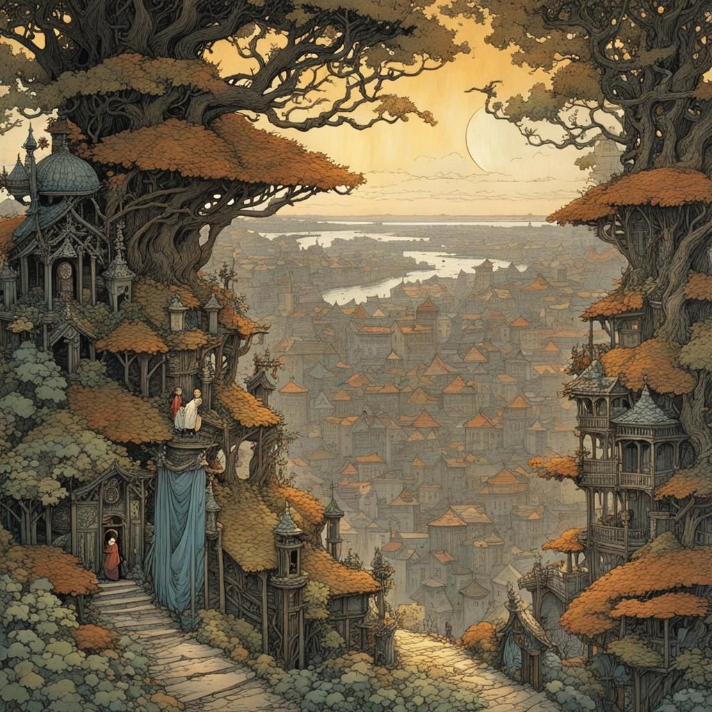 Intricate Illustration of Inner Vision