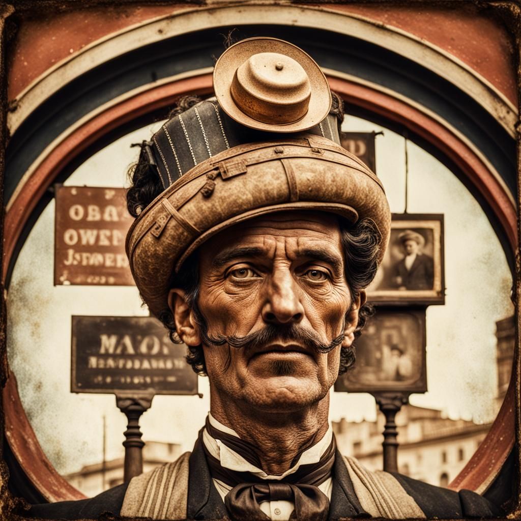 A Young Neapolitan Street Vendor in Steampunk Splendor
