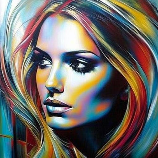 Striking Woman Portrait in Contemporary Style