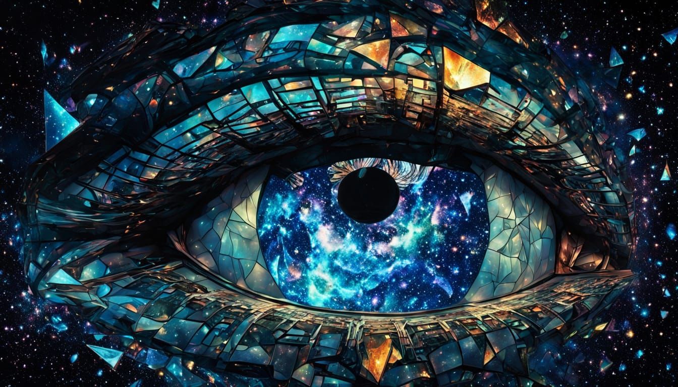 Galactic Shattered Crystal Entity in Cosmic Kaleidoscope