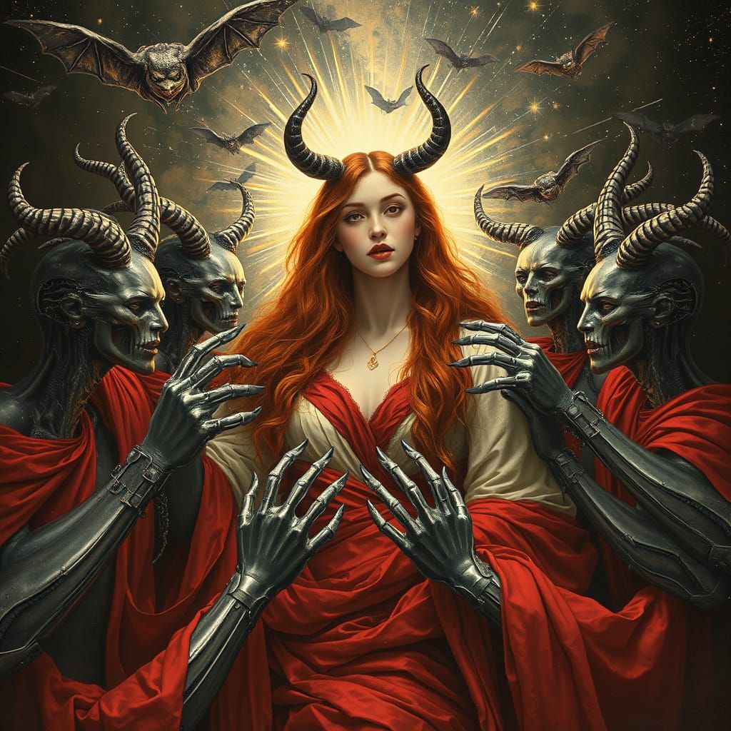 Ophelia Reached By Biomechanical Men in Cosmic Galaxy