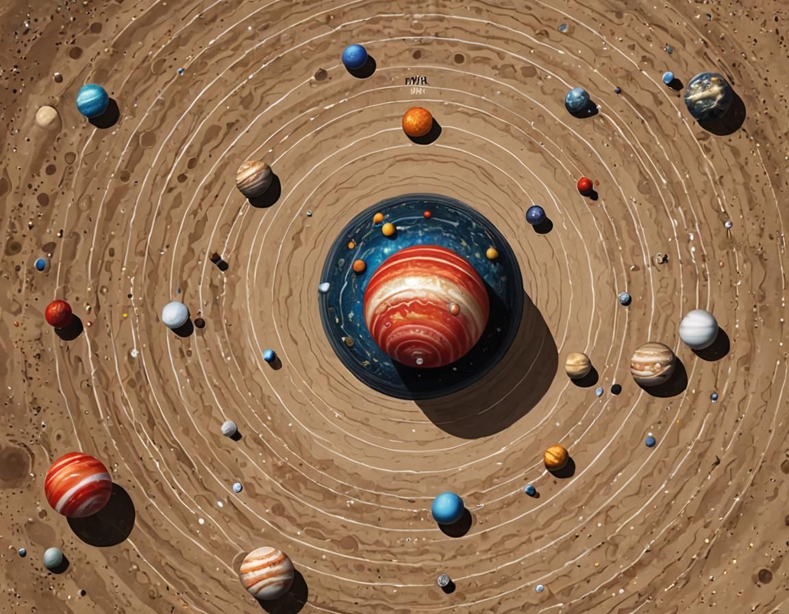 Solar System with Beach Ball Sun