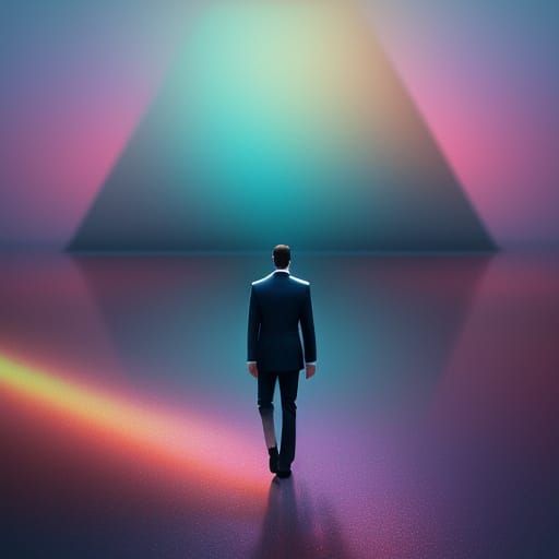 Dreamlike Surrealism: A Man Walks Away