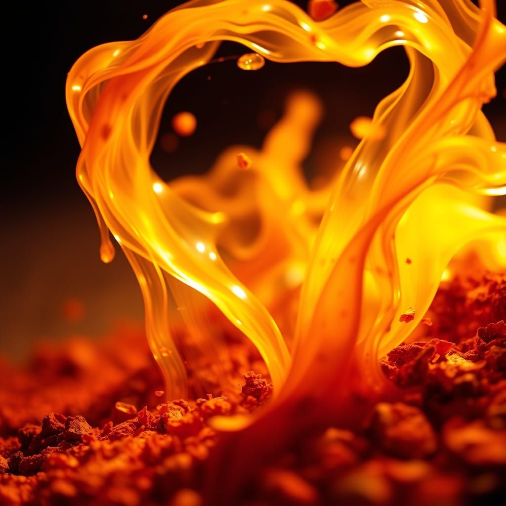 Flowing Exotic Spice: A Vibrant Pastel Photograph