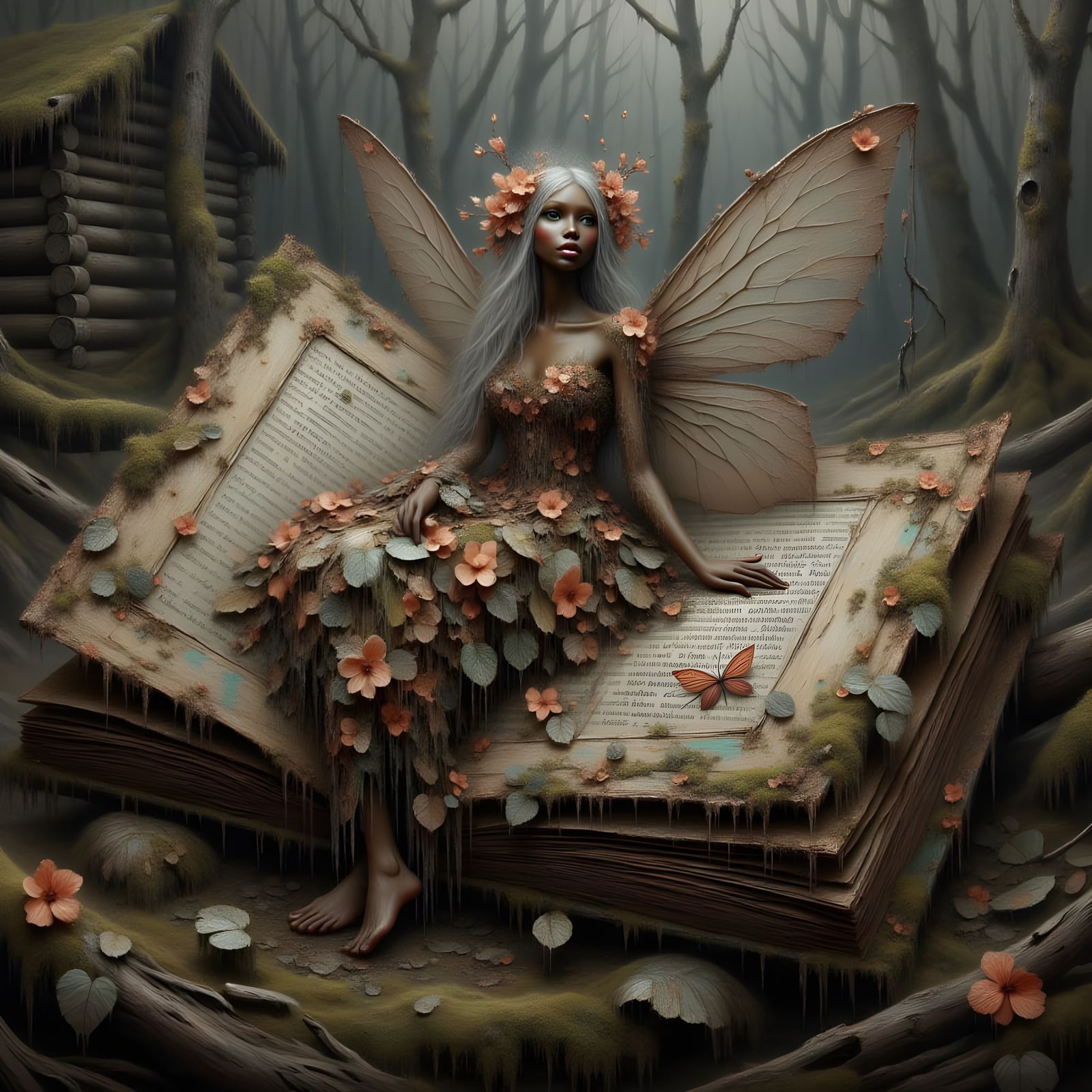 Whimsical Fairies Emerging from Enchanted Woodland Book