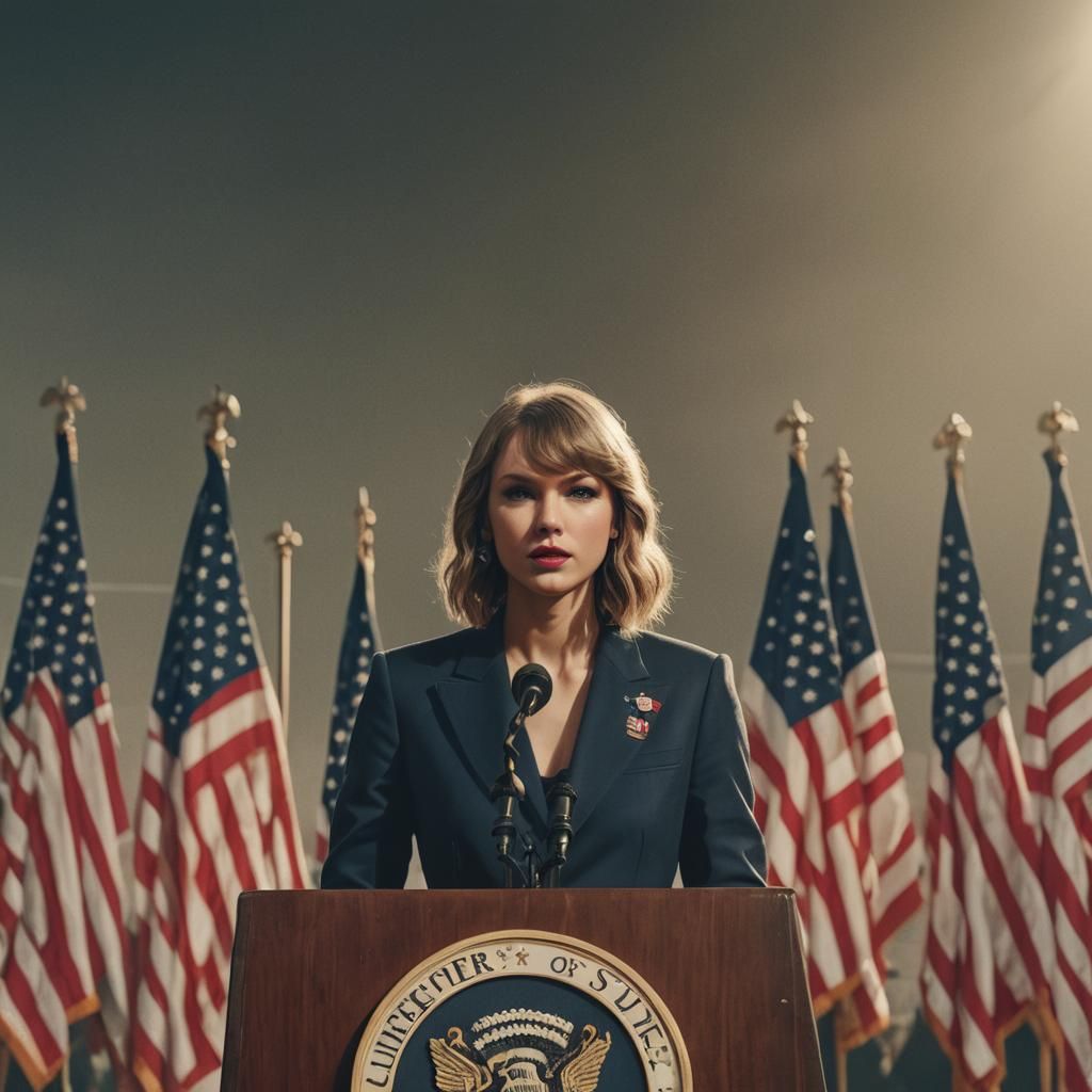 Taylor Swift as US President: Cinematic Film Still