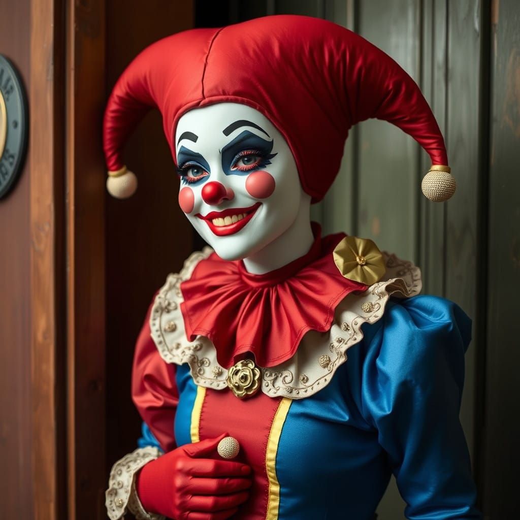 Harlequin Butterfly in Whimsical Landscape