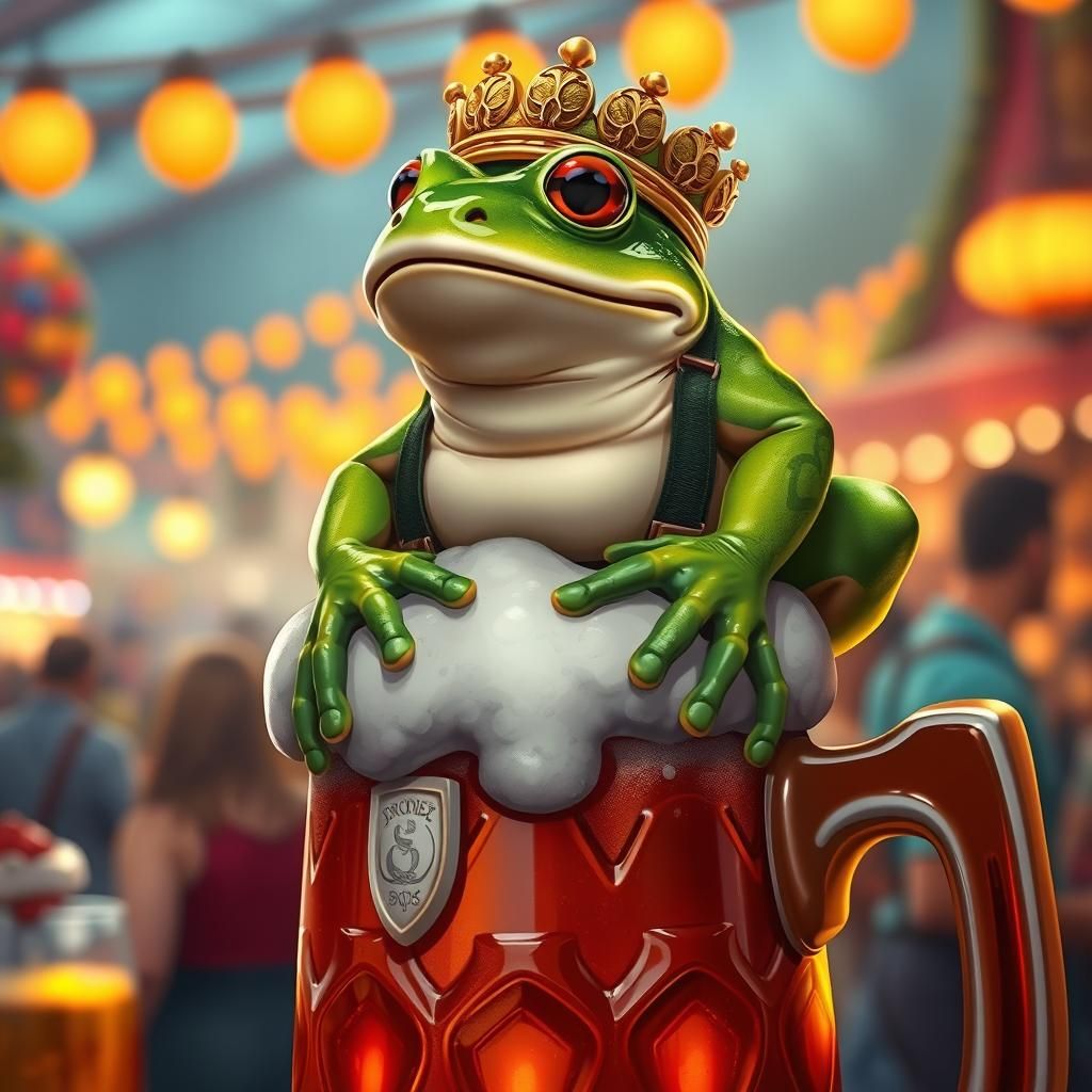 Oktoberfest Frog in Bavarian Costume