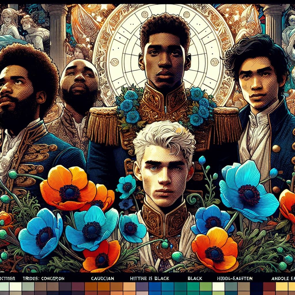 Fantasy Friends in Comic Book Style Matte Painting