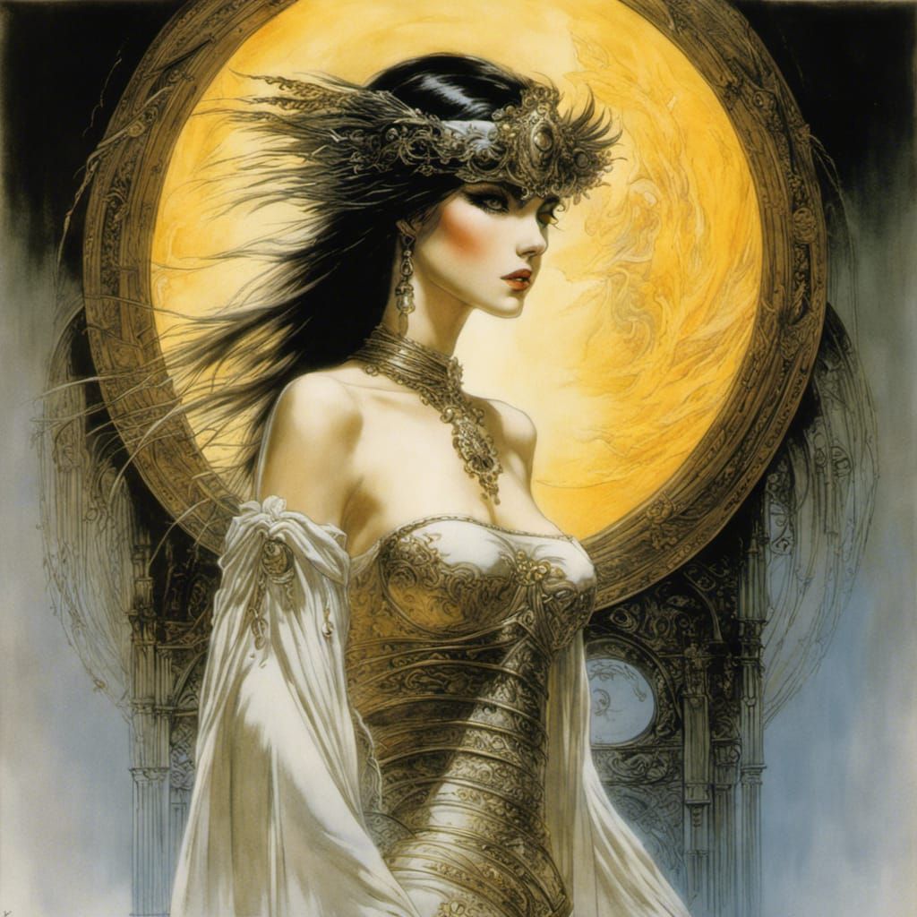 Fantasy Girl in Style of Royo, Kaluta, Icart