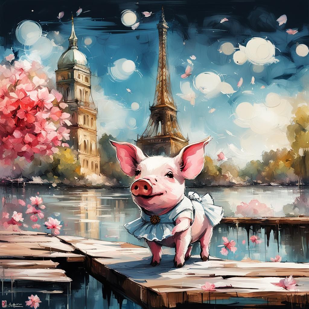 Happy pig in Paris..