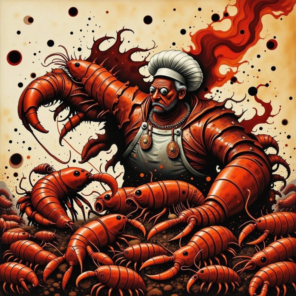 Lobster Brawl Against Coffee Stain Chef
