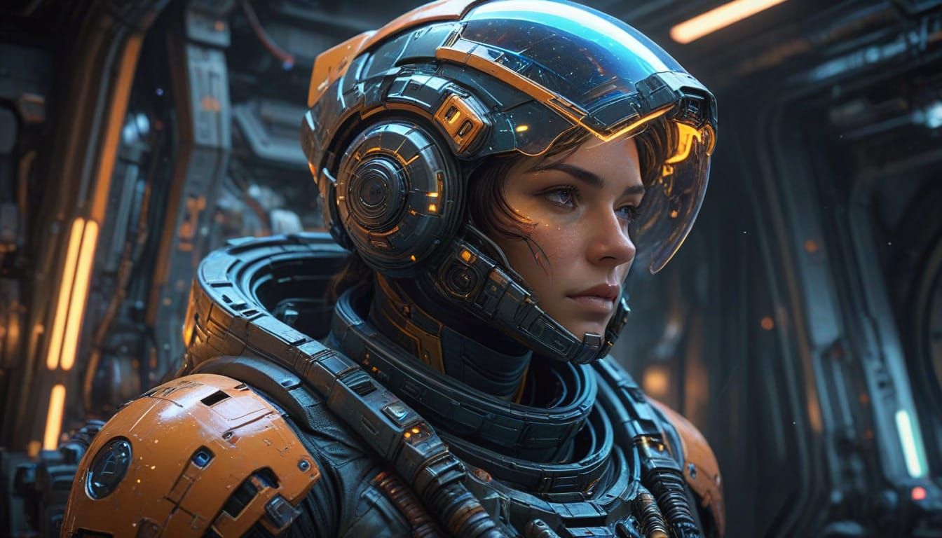 Greg Rutkowski-Style Concept Art of Intense Mechanic in Hype...