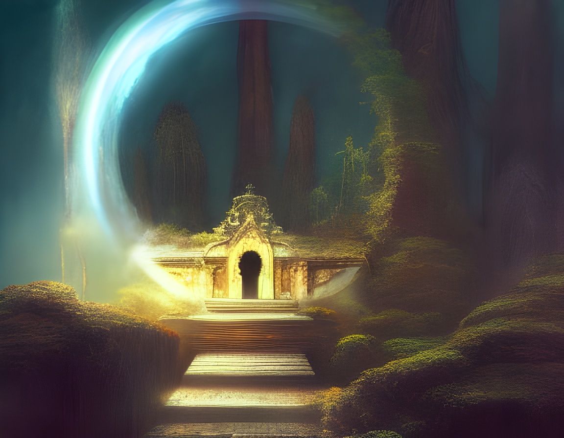Ethereal Gate to Eternity at Mountain Temple