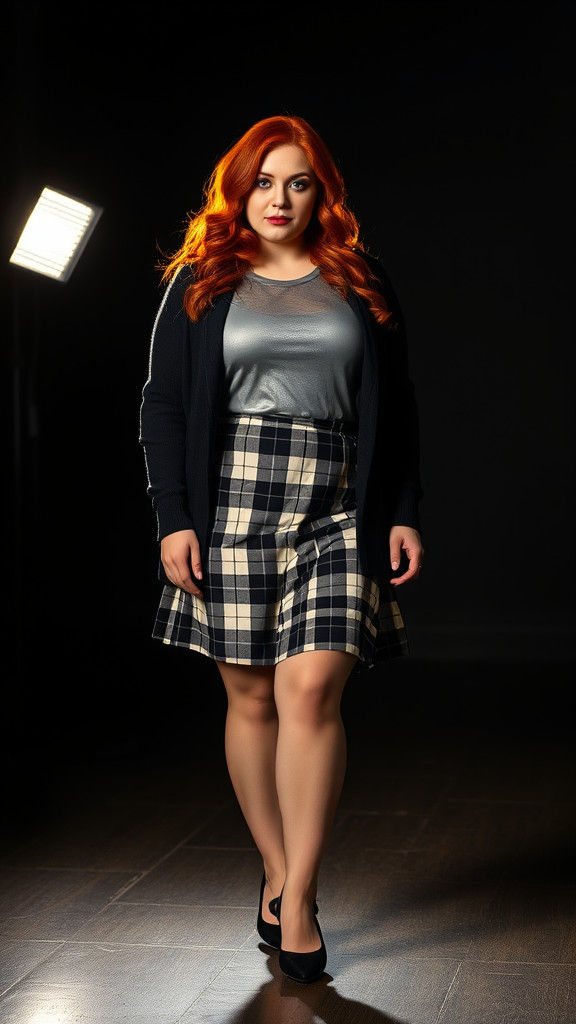 Dramatic Plus Size Model in Haute Couture Style