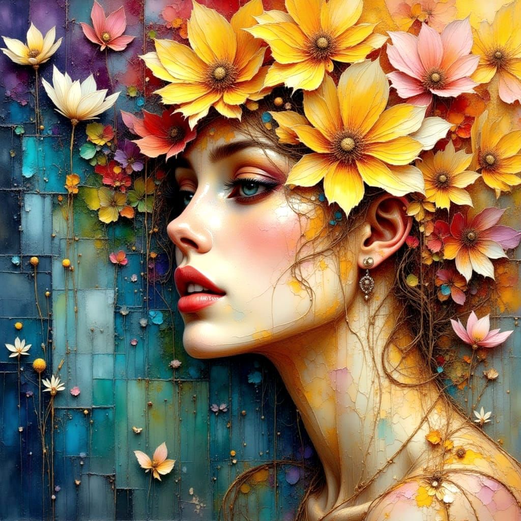 Lazy Figure in Sun as Impasto Oil Painting