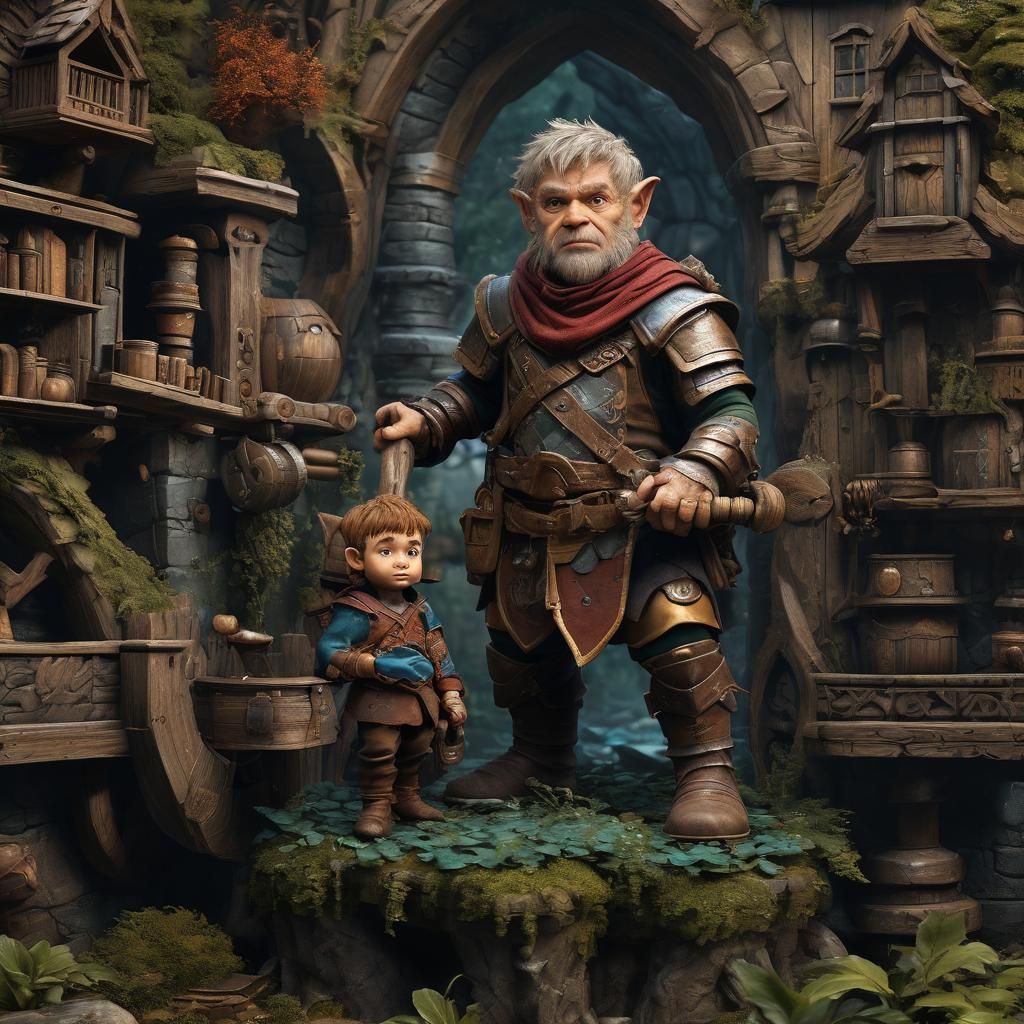 Wooden Halfling Fantasy Concept Art
