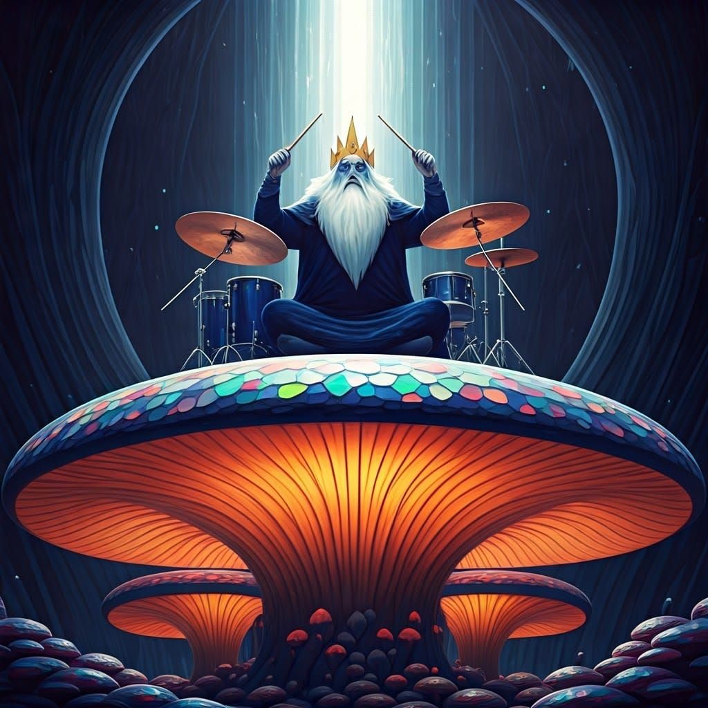Ice King's Toadstool Concert: A Digital Matte Painting