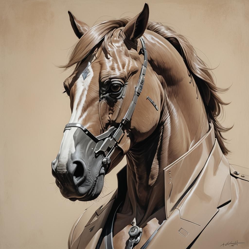 Hyperrealistic Mr. Ed with Intricate Fur Detail