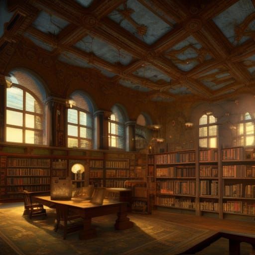Mystic Library: Detailed Matte Painting in Unreal Engine
