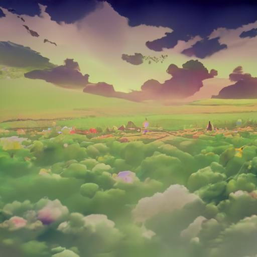 Starfield in Studio Ghibli Anime Style
