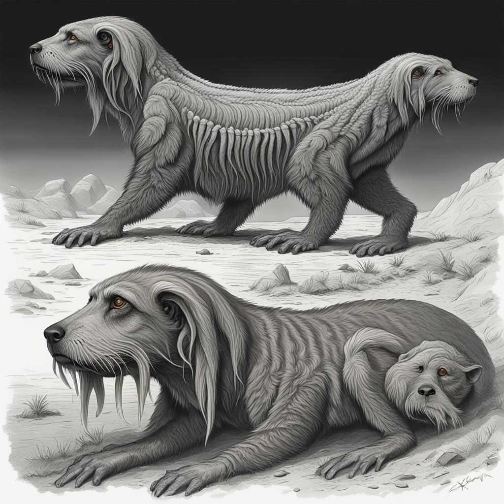 Alien Otter Creatures on an Exoplanet