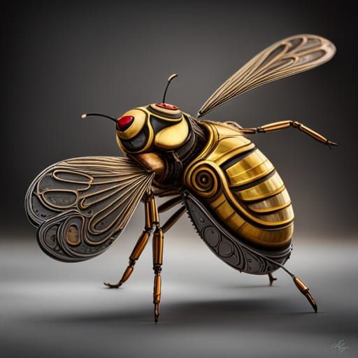 Steampunk Mechanical Bee