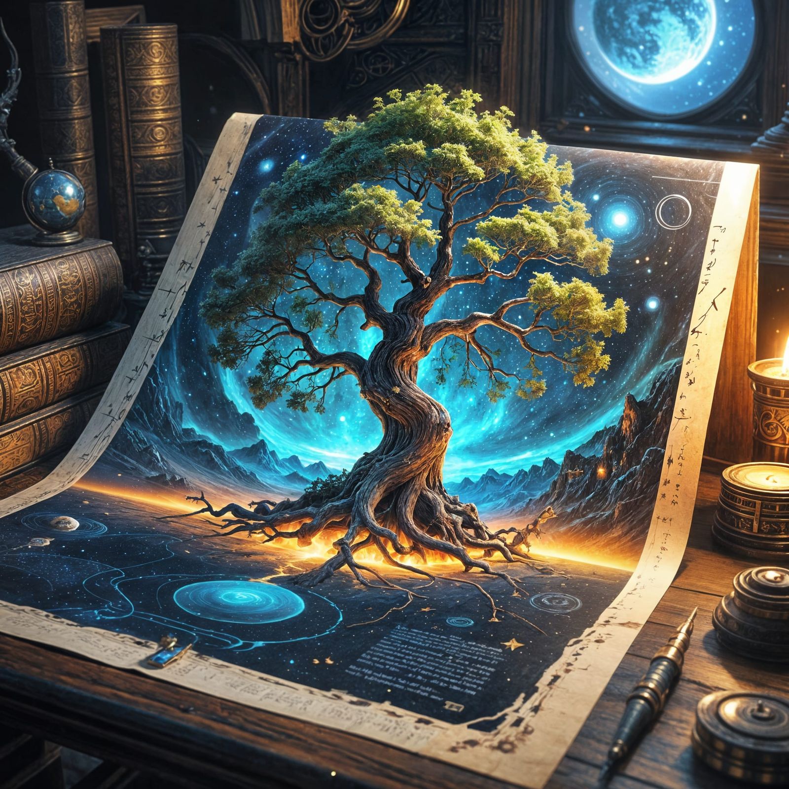 Epic Cosmic Tree Emerges from Ancient Manuscript