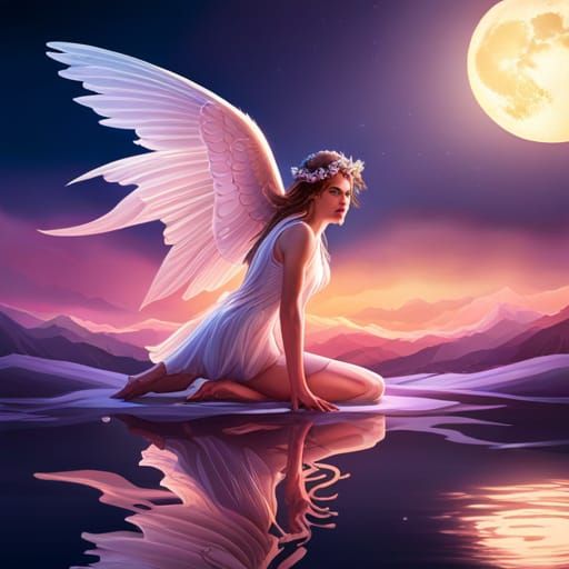 Fairy Dancing by Moonlight: Detailed Fantasy Portrait