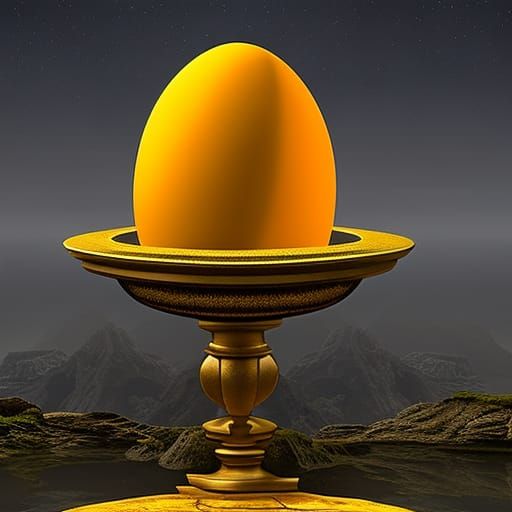 Dragon Eggs on Pedestals in Cave, Greg Rutkowski Style