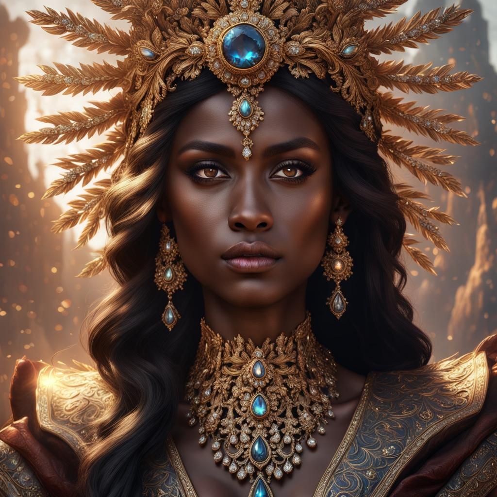 Majestic Crown with Diamonds in Detailed Matte Painting