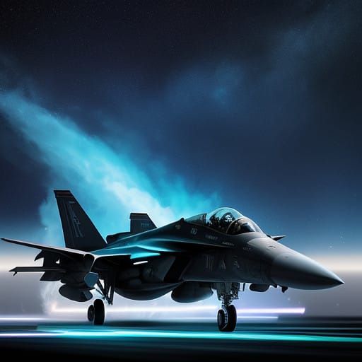 Electric Blue Spaceship Scales Cosmic Horizon