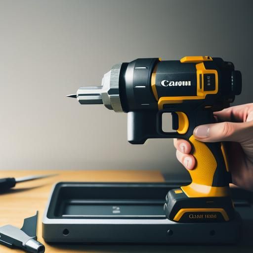 electric screwdriver on the worktablel