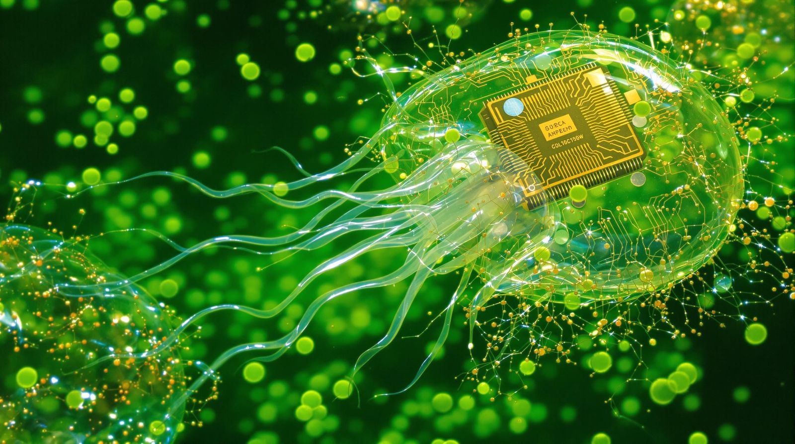 Microscopic Lifeform Wraps Around Nanotech Flagellum