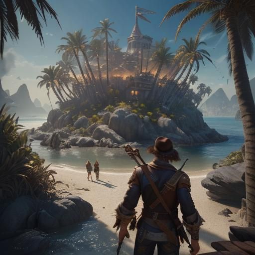 Treasure Island: Epic 3D Game Cinematic Graphics
