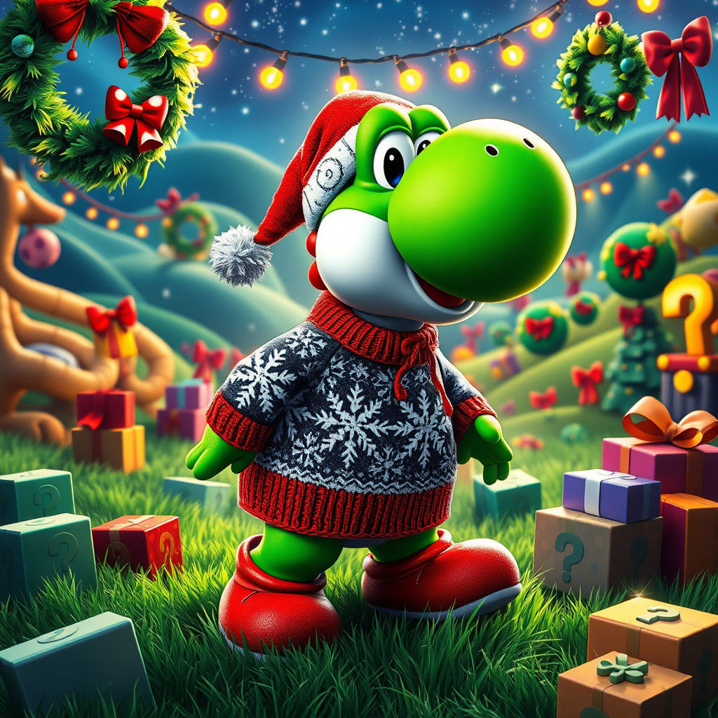 Yoshi's Christmas: Graffiti Art in Super Mario World