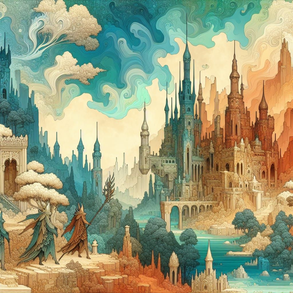 Turquoise and Terracotta Fantasy Realm