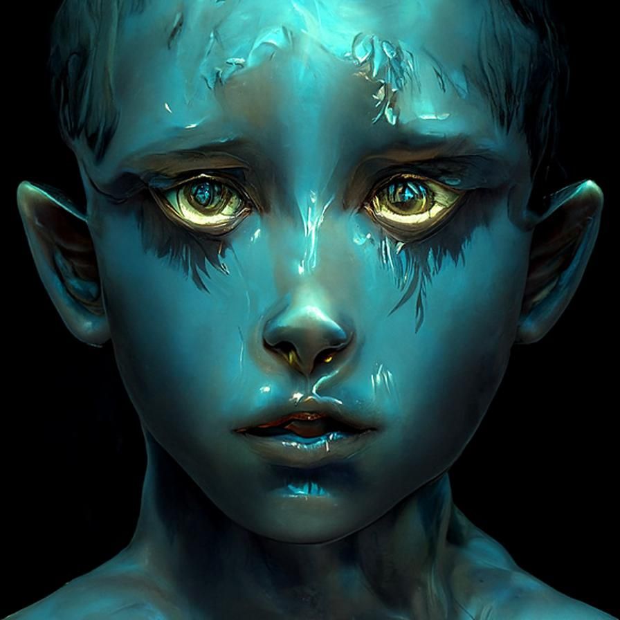 Blue Elf Boy in Detailed 3D Render
