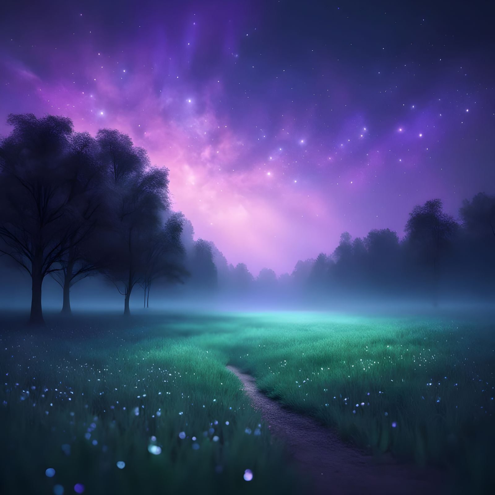 Dreamy Celestial Landscape in Soft Focus Photography