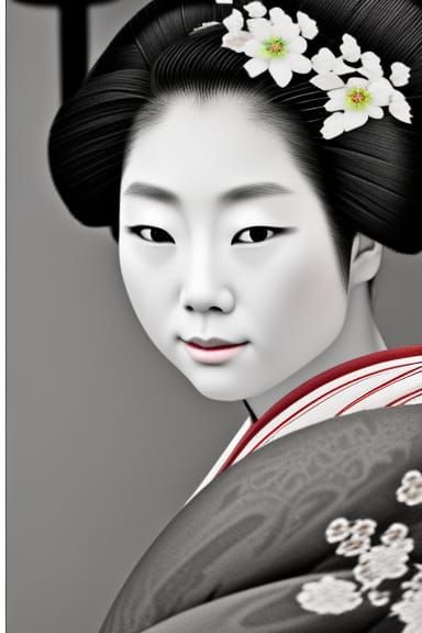 Elegant Geisha Portrait
