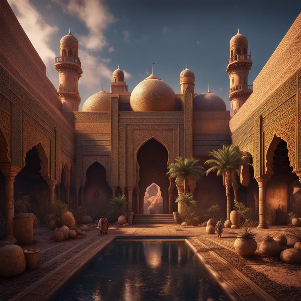 Achraf Hakimi: Detailed Matte Painting in Deep Color